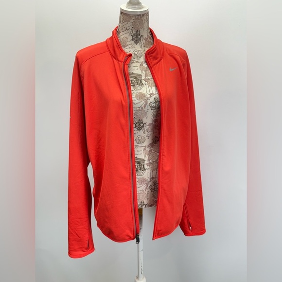 NIKE DRI-FIT Element Red/orange full zip jacket size M. - Picture 10 of 15